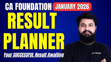 Result Planner I Detail Planner I CA Foundation Jan 2026 Planner #ctcclasses #cafoundationjan2026