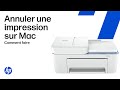 Arrêter ou annuler un travail d'impression dans macOS pour imprimantes HP