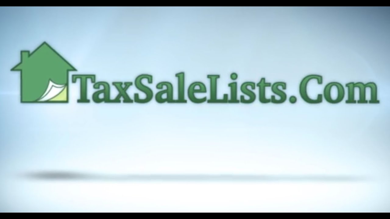 Tax Sale Lists for Tax Lien and Deed Investors YouTube