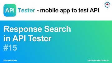 API Tester #15 Response Search in API Tester - A Mobile App to Test Your APIs | API Testing