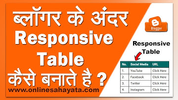 How To Create Responsive Table In Blogger | Step By Step Full Process