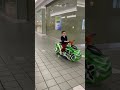 Riding go karts at the mall