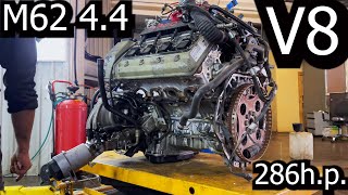 Контрактный мотор с Японского распила ! проверка состояния мотора V8 BMW M62 4.4 286л.с.