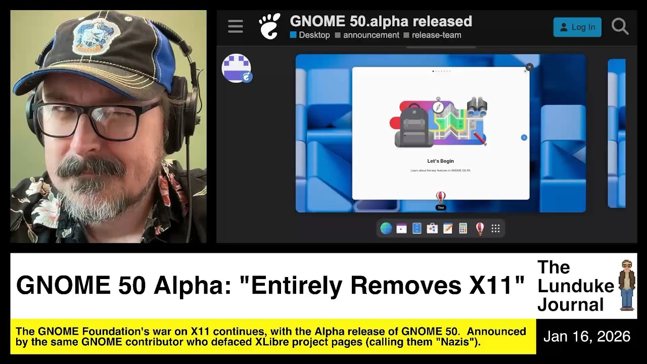 GNOME 50 Alpha: "Entirely Removes X11"