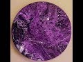 (38) How to do Acrylic Pour on Wood Lazy Susan Deep Purple with Sandra Lett 122917 (38) How to do Acrylic Pour on Wood Lazy Susan Deep Purple with Sandra Lett 122917