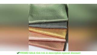 By Meter Houndstooth Pattern Satin Fabric Geometric Print Charmeuse Material Soft Lining screenshot 1