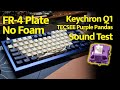 Keychron Q1 (No Foam) FR-4 Plate Typing test with TECSEE Purple Pandas