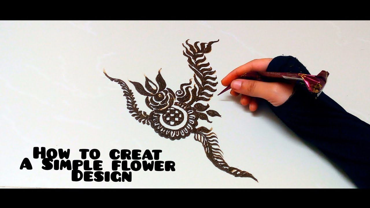 New Flower Design For The Beginners!! How to Create A simple flower