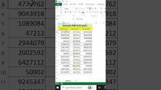 Format Large Numbers as Thousand (K) and Lakh (L) in Excel #excel