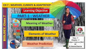 Weather, Climate and Adaptation - Class 7, Chapter -7 Science (PART-1)
