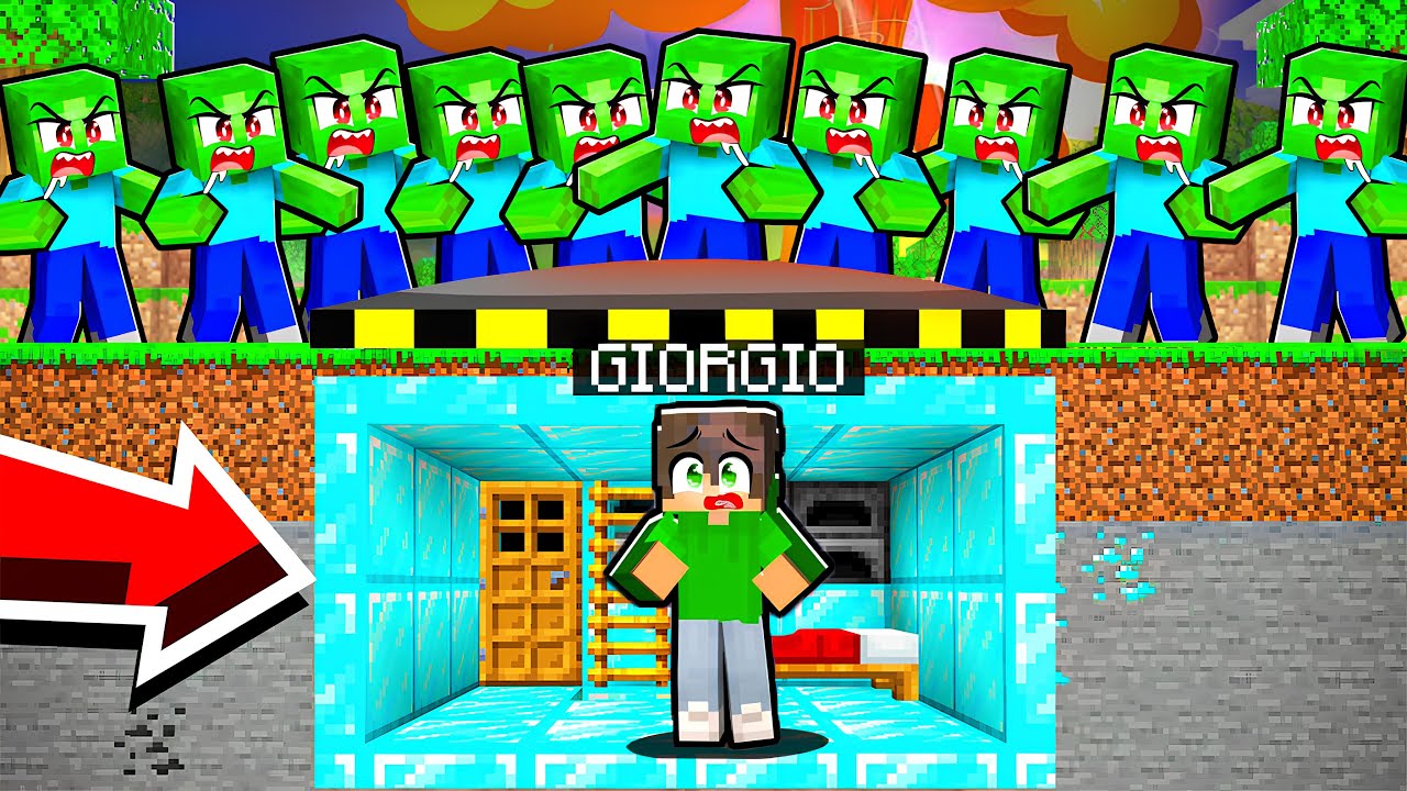 APOCALISSE ZOMBIE contro BUNKER SEGRETO in Minecraft