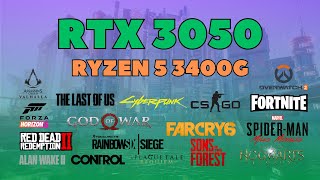 Rtx 3050 Ryzen 5 3400G 17 Game Test 2024 1080P