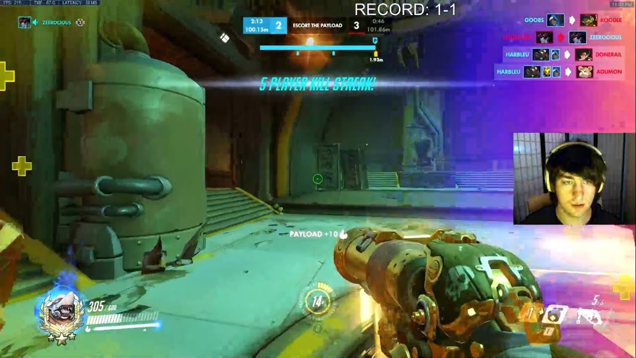 Overwatch Roadhog God Harbleu Showing His Gameplay Tricks