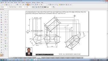Example 06 on Projection of Solids