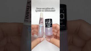 Esses esmaltes são iguais ou diferentes? 🤔 #unhas #esmaltes #unhaslindas •Publi