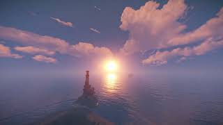 Dawn in Rust: Sea, Lighthouse, and Oil Rig | Desktop Wallpapers & Live Backgrounds