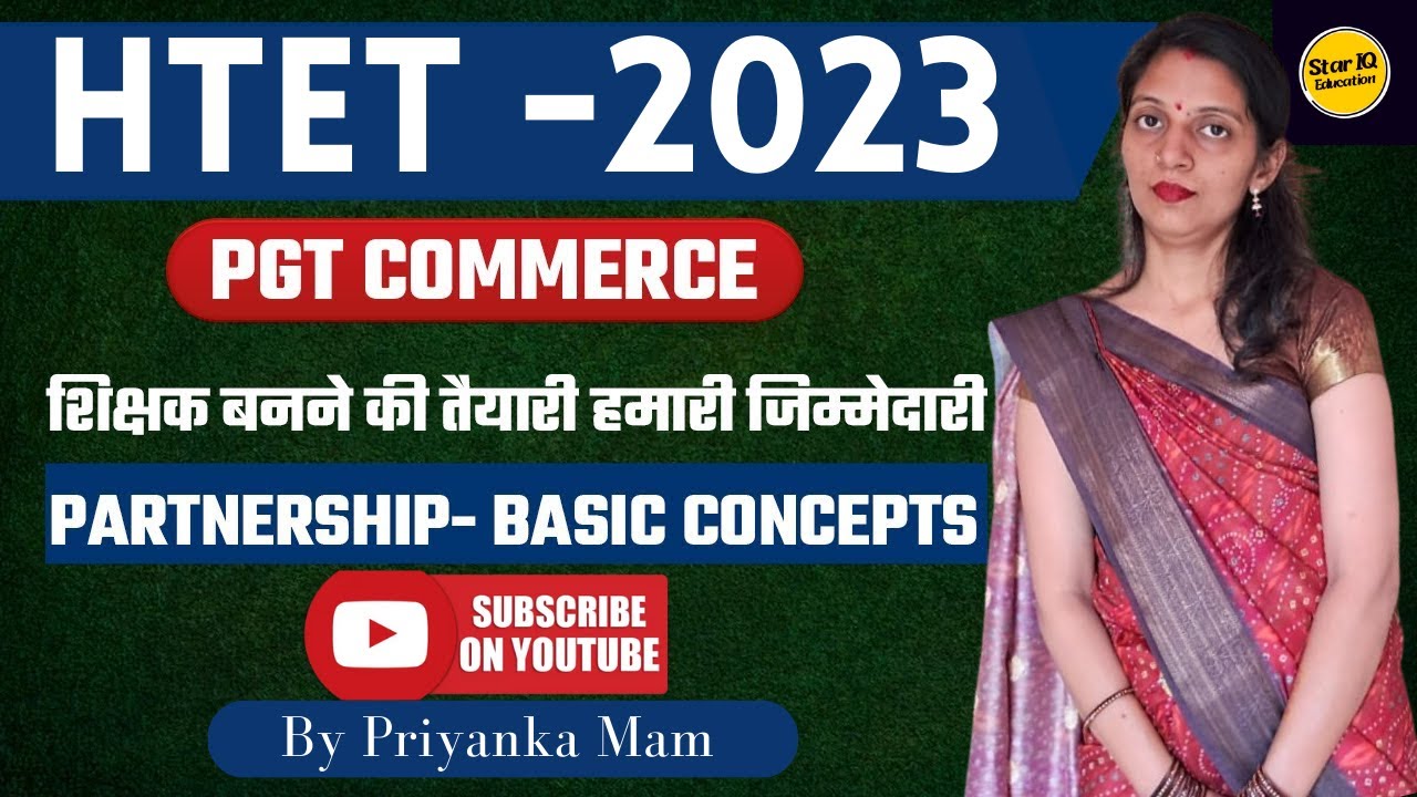 HTET 2023 PGT Commerce Preparation HTET PGT Commerce Star IQ