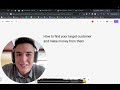 How to find your target customer and make money from them