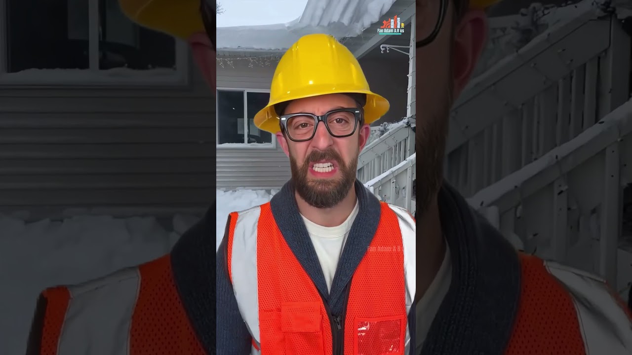 Breaking ice and clearing snow is satisfying 