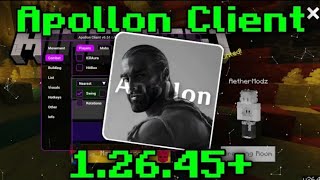 Apollon Client 1.26.45  🔥👀For MCPE/Bedracok Player🥶 | Hacked Client (100% Work)