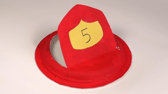 Hagamos un gorro de bombero -   Fireman hat, Costume hat diy,  Fireman costume