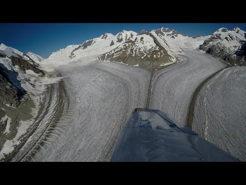 Yverdon aérodrome LSGY - Payerne, Fribourg, Stockhorn, Eiger, Jungfraujoch, Bietschhorn, Schilthorn