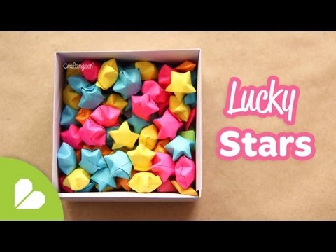 Como hacer estrellitas de papel - Estrellitas Infladas // Lucky Stars How-to ✂️ Craftingeek