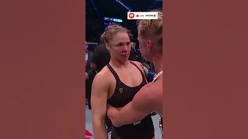 Holly Holm Comforts Ronda Rousey after devastating loss