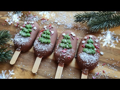📍 Πώς να φτιάξετε τέλεια Cakesicles στο σπίτι Χριστούγεννα! CAKEPOPS 🎄 απλή συνταγή