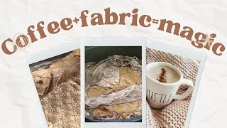 How to dye fabric with coffee #coffee #fabric #junkjournal #artwork #thanks