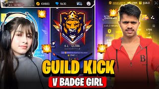 CUTE V BADGE GRIL STREAMER VS KAAL YT ON CS RANKED😱 1 VS 4 👿 GARENA FREE FIRE