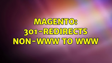 Magento: 301-Redirects non-www to www