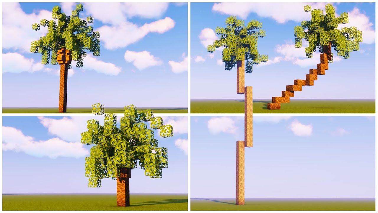 Custom Palm Trees Designs | Minecraft Tutorial - YouTube