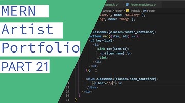 CRUD Tutorial using the MERN Stack - Portfolio Website - Create a Footer Component | Part 21