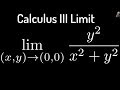 Multivariable Calculus Limit of y^2/(x^2 + y^2) as (x,y) approaches (0,0)