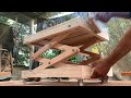 Amazing creative woodworking design project  how to make homemade wooden lifting table