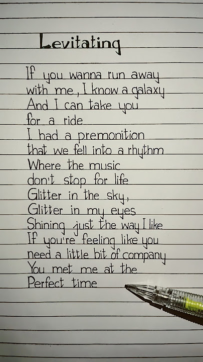Levitating Lyrics part 1 Song by Dua Lipa #levitating #lyrics #dualipa