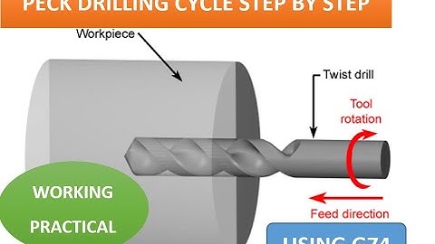 PECK DRILLING CYCLE G74 STEP BY STEP ON CNC SIMULATOR