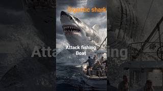 Gigantic shark attack fishing boat #shark #shorts vedio