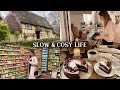 Daily life in the countryside  charming english village baking  planting pumpkins slow life vlog