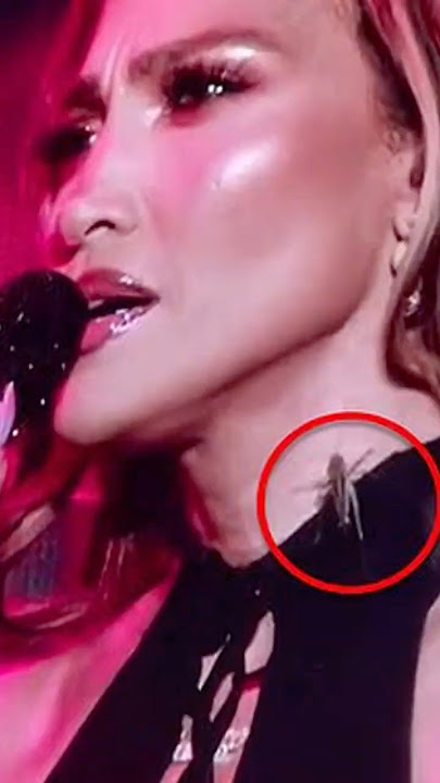 Bug Crawls Up Jennifer Lopez’s Neck LIVE