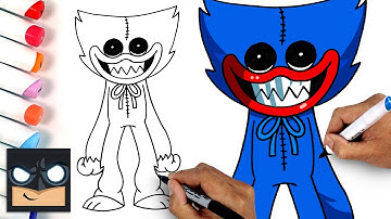How To Draw Huggy Wuggy | Poppy Playtime (Draw & Color)