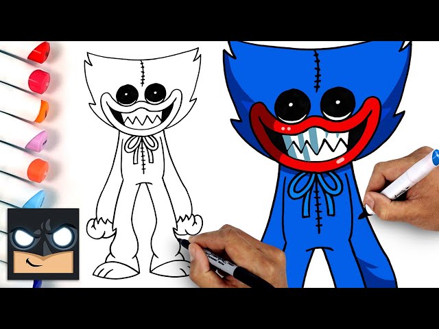How To Draw Huggy Wuggy  Poppy Playtime (Draw & Color) 