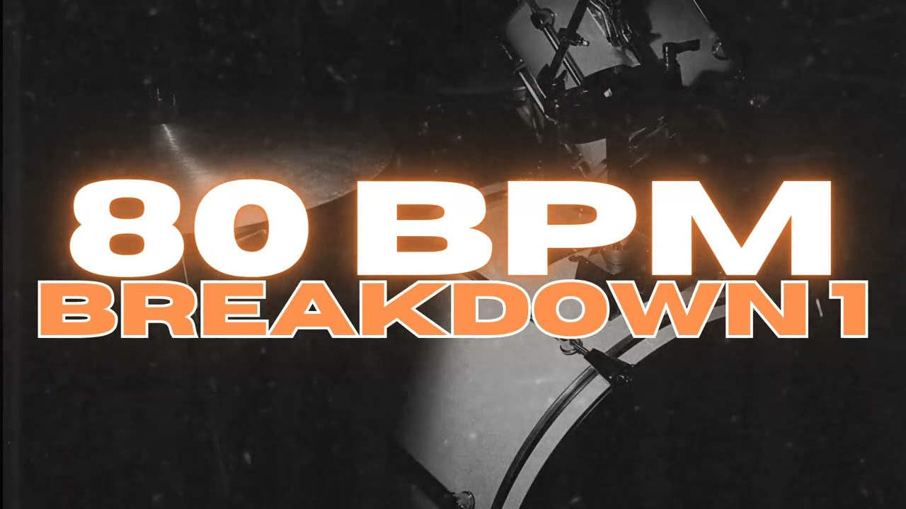 80 BPM - Metal Breakdown Drum Beat - Loop 1