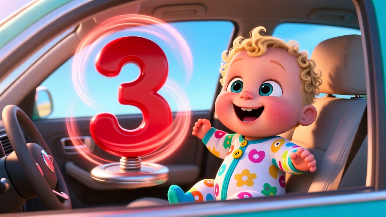 Magic Car 123 Baby Fun 🚗🔢 Counting Song for Kids | Learn Numbers with Fun Car Ride