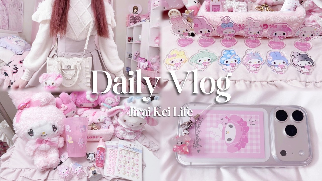 [vlog] days in my life~ sanrio shopping, new iphone, ootds, whats in my bag | pink & girly aesthetic