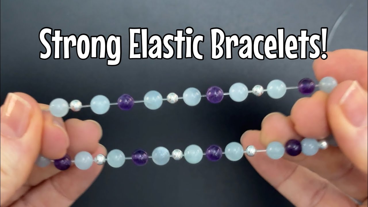 How to tie elastic stretch cord bracelets - strong & fast! - YouTube