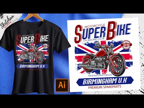 Super Bike | Advanced T-Shirt Design Tutorial | Adobe Illustrator