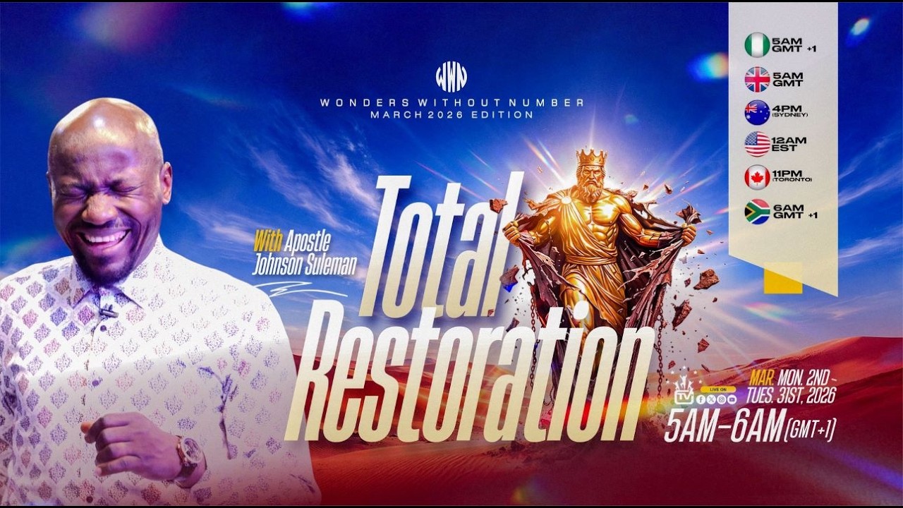 Apostle Suleman LIVE: TOTAL RESTORATION!🔥 || WWN #Day 7- MARCH Edition || 10TH MAR. 2026