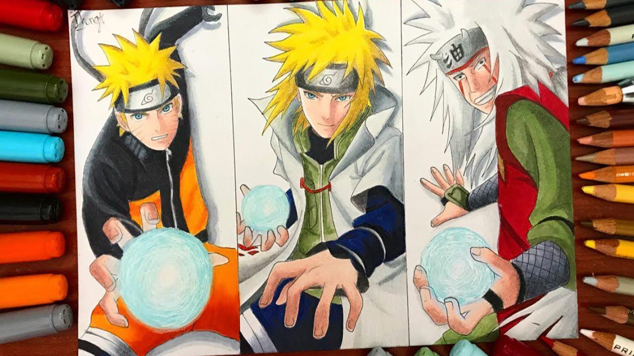 How To Draw Minato (Rasengan), Step By Step